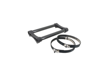 Blacktip rail mount system, image shows the 200mm rail for the Blacktip Travel Scooter with the mounting bands.